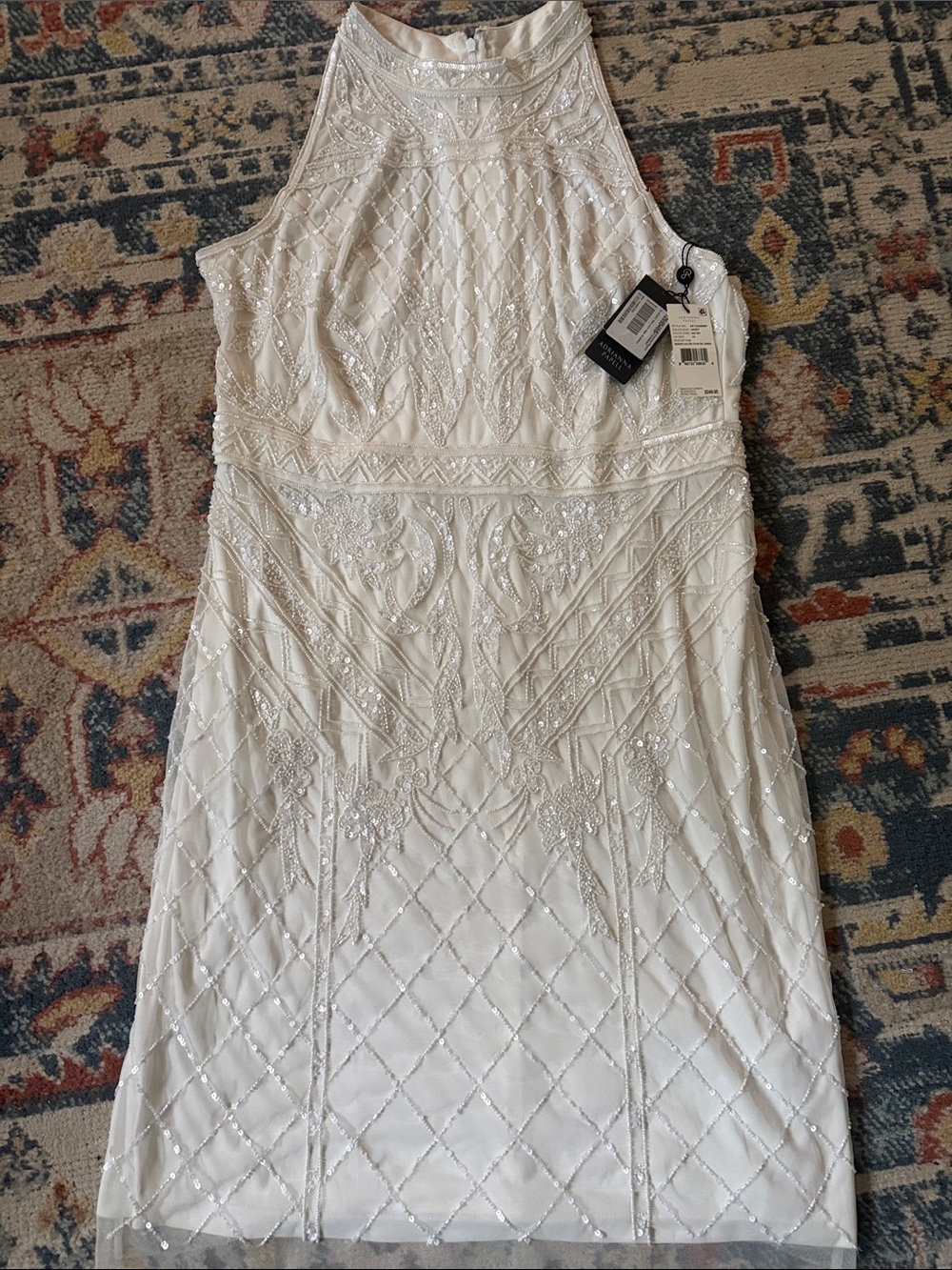 Absolutely Gorgeous Stunning Adrianna Papell Embellished Beaded Dress